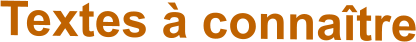 Textes à connaître