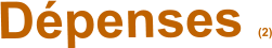 Dépenses (2)