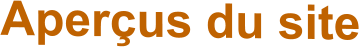 Aperçus du site