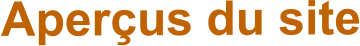 Aperçus du site